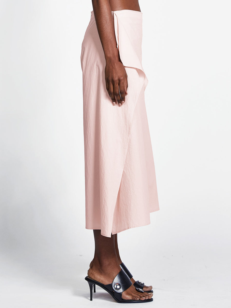 handkerchief pants in light pink cotton for women