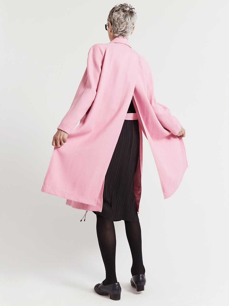 Revolve Trench Pink Wool