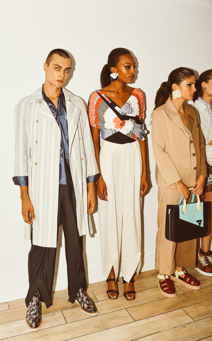 models backstage at new york fashion week 2020