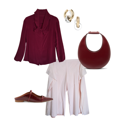 Red and pink monochrome outfit 