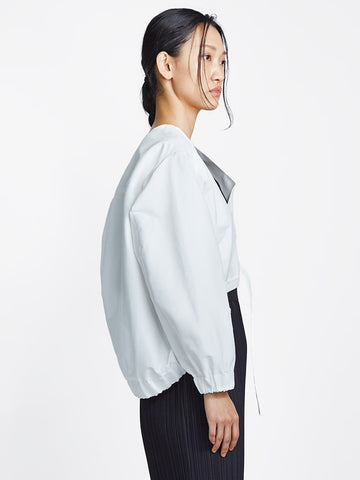 Bomber Tie Jacket White