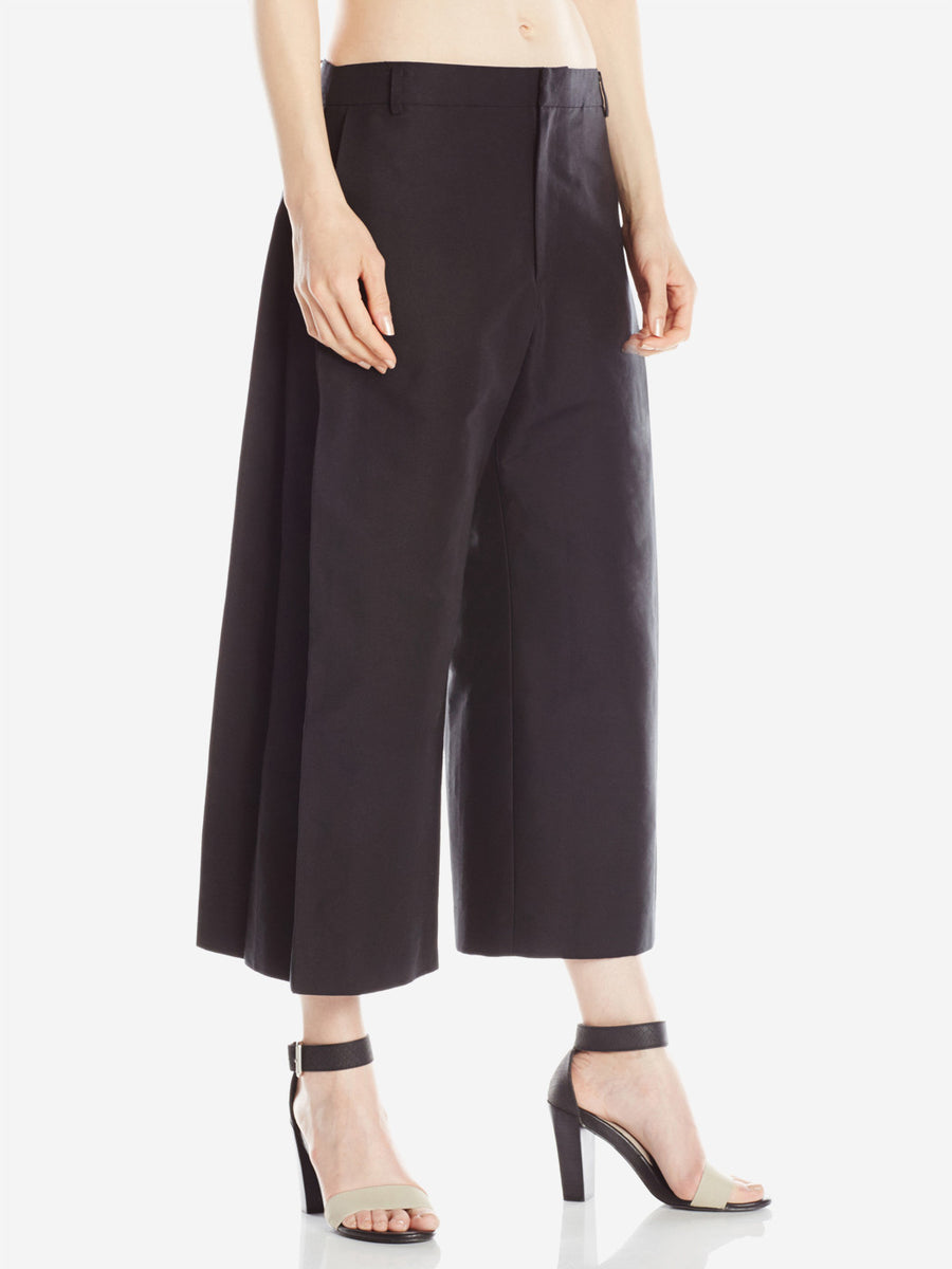 Side Pleat Pants Black