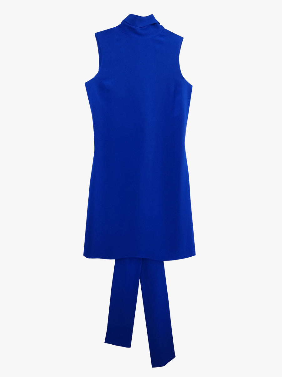 Back Loop Dress Blue