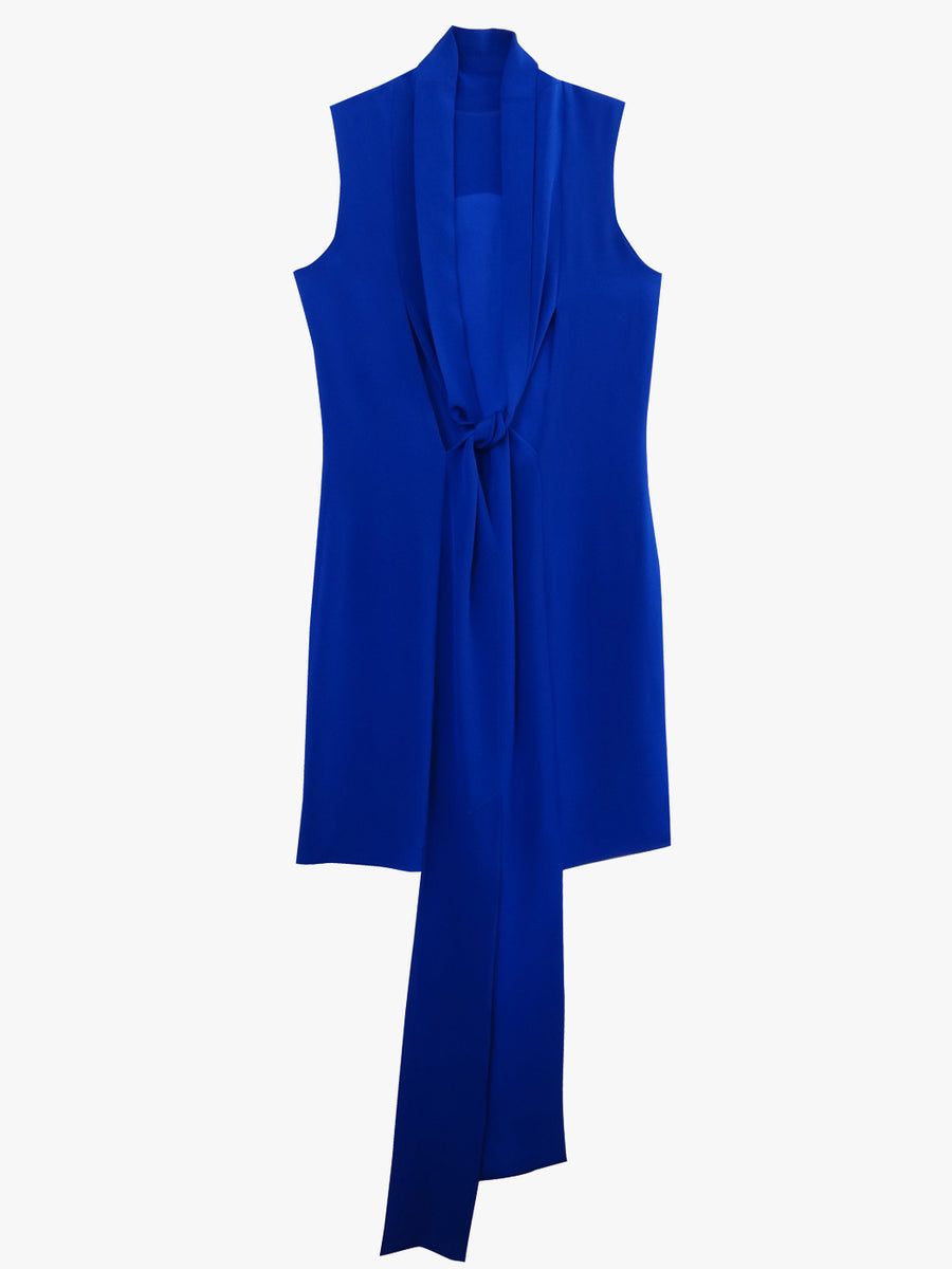 Back Loop Dress Blue