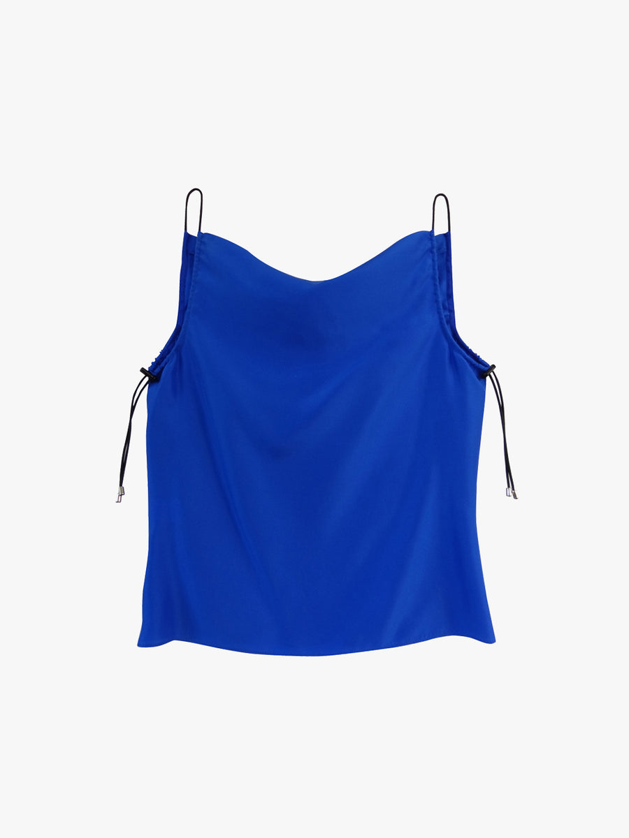 Elasticated Tank Blue
