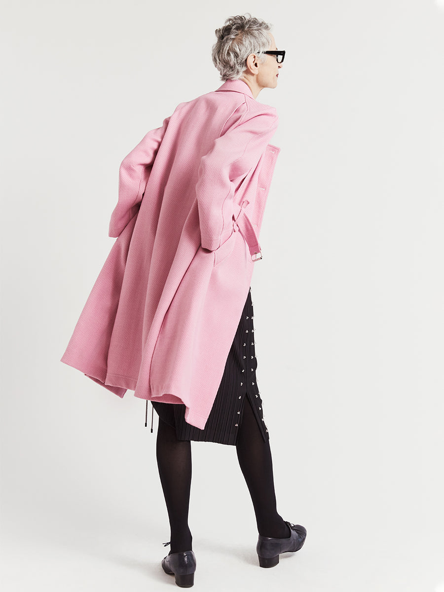 Revolve Trench Pink Wool