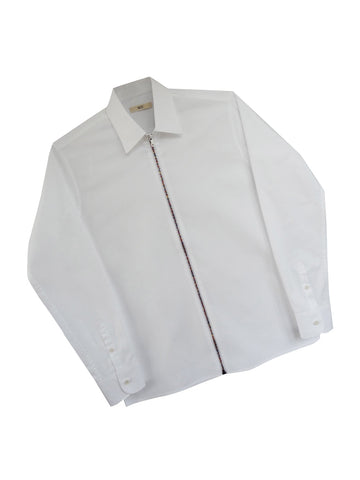 dress shirts with zippers Men's Zip Front Shirt- Black - M